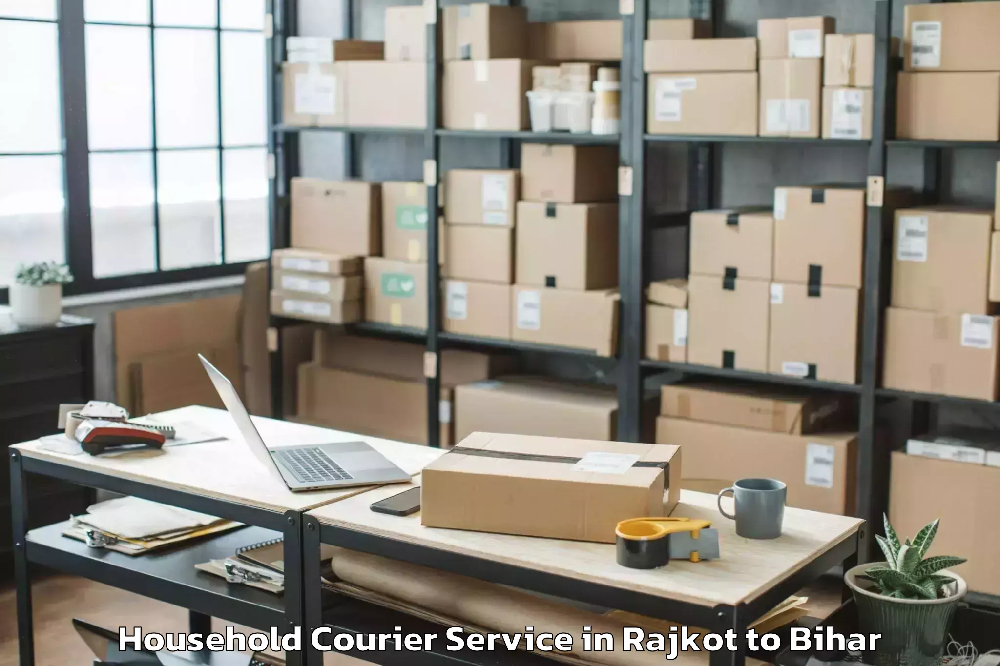 Easy Rajkot to Belaganj Household Courier Booking